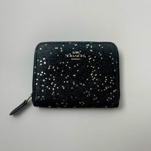 Coach Zip Around Wallet Stars Glitter